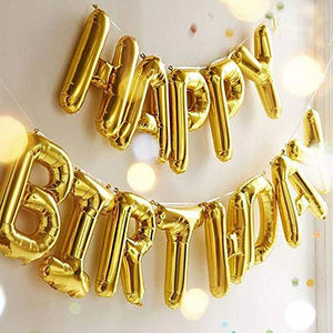 Gold HAPPY BIRTHDAY Foil Balloons-Foil Balloons-Decoren