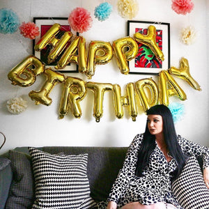 Gold HAPPY BIRTHDAY Foil Balloons-Foil Balloons-Decoren