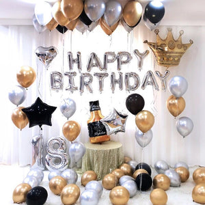 Silver HAPPY BIRTHDAY Foil Balloons-Foil Balloons-Decoren