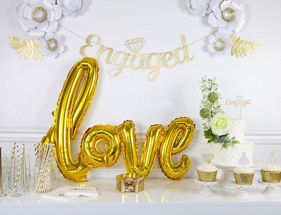 Gold Love Foil Balloon