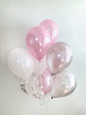 Metallic Pearl Pink Latex Balloons - Set of 10-Decoren