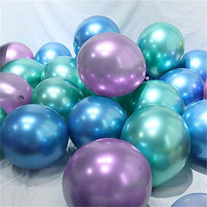 Mermaid Foil Balloon and Latex Metallic Balloons set