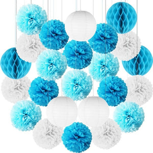 10 inches Pompoms and Lanterns Sets