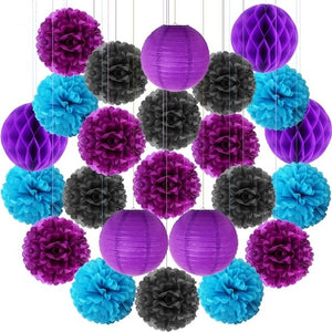 10 inches Pompoms and Lanterns Sets