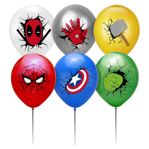 Superheroes Latex Balloons Set