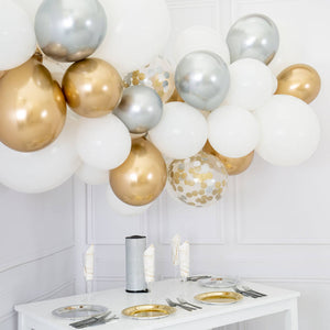 12 inches Gold Metallic Plain and Confetti Balloons - set of 10-Balloons-Decoren