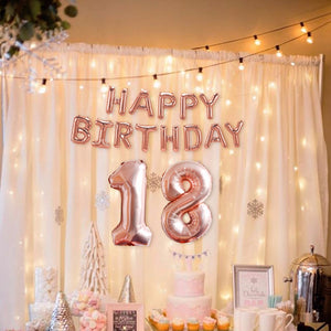 32 inches Number Foil Balloons - Rose Gold-Balloons-Decoren