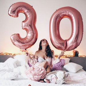 40 inches Number Foil Balloons - Rose Gold-Balloons-Decoren