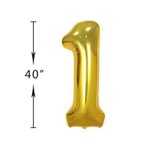 40 inches Number Foil Balloons - Gold-Balloons-Decoren