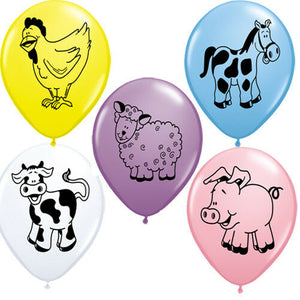 Farm Animal Foil and Latex Balloons