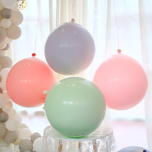 36 inches Large Round Pastel Latex Macaron Balloon - Green-Balloons-Decoren